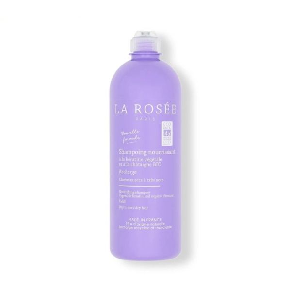 La Rosée Shampoing Nourrissant Recharge 400 ml – Soin lavant relipidant et protecteur cheveux secs