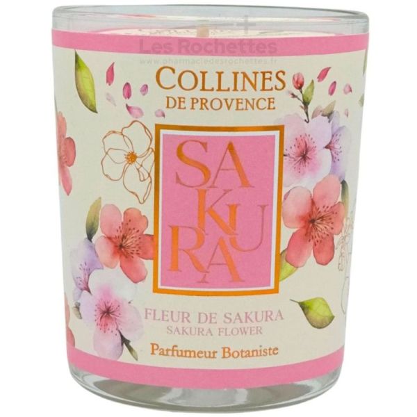 Collines de Provence Bougie Parfumée Fleur de Sakura 180g – Douceur et poésie