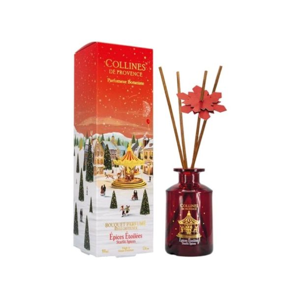 Collines de Provence Bouquet Parfumé Épices Étoilées 100 ml - Diffuseur de parfum d'ambiance
