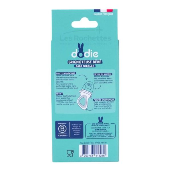 Dodie Grignoteuse bébé silicone – diversification alimentaire sécurisée