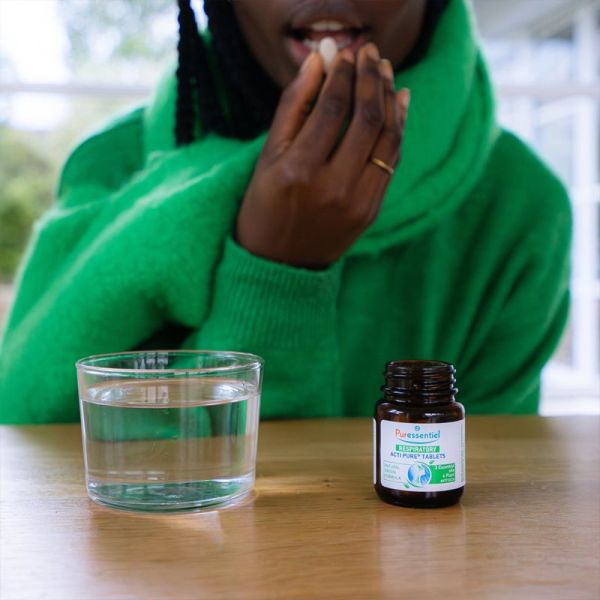Puressentiel Respiratoire Acti Pure 15 Comprimés – Facilite la respiration, apaise la gorge et réduit la fatigue