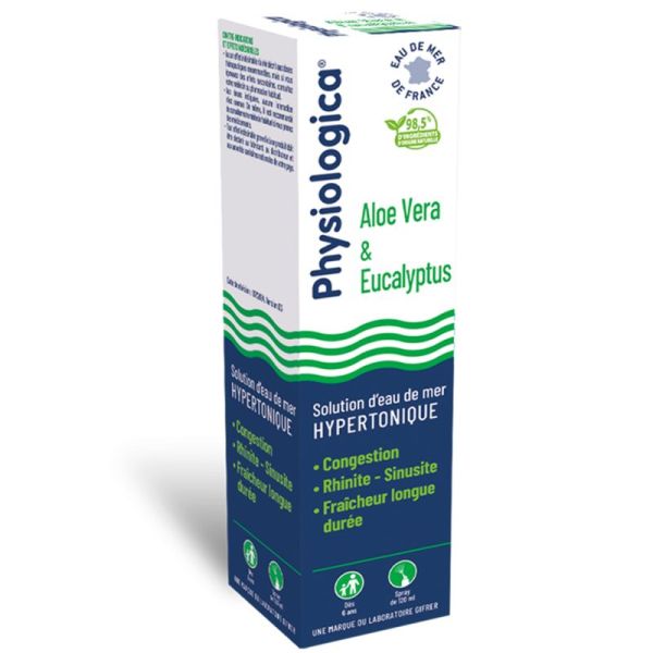 Gifrer Physiologica Aloe Vera & Eucalyptus - 120ml - Décongestionne et hydrate les voies nasales