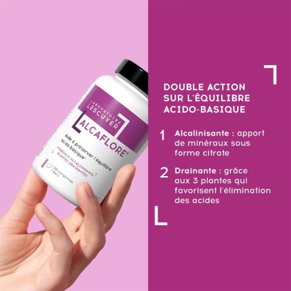 Lescuyer Alcaflore 120 Comprimés – Équilibre acido-basique et drainage de l'organisme grand format