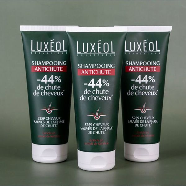 Luxéol Shampooing Antichute - 200ml - Réduction de la chute des cheveux et soin fortifiant