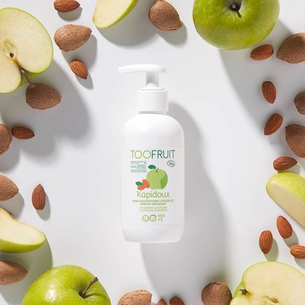 Toofruit Kapidoux Shampoing Enfants - 200ml - Pomme-Amande - Idéal pour cuir chevelu sensible