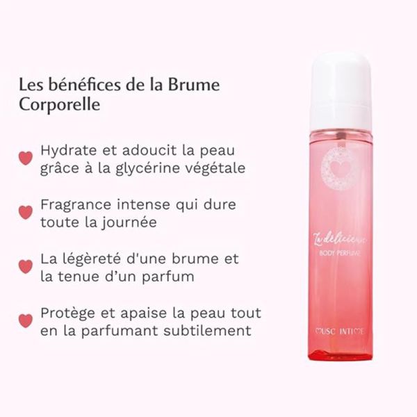 Musc Intime La Délicieuse Parfum Corps Sweet Litchi 120 ml – Brume corporelle fruitée et hydratation