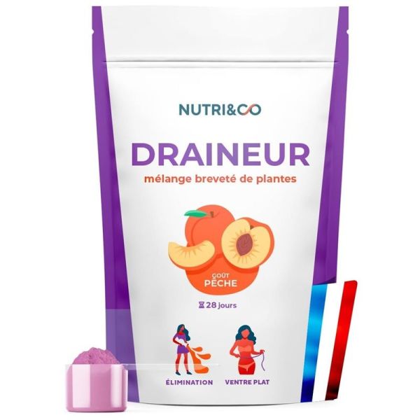 Nutri&Co Draineur Élimination & Ventre Plat 28 jours Pêche - 100g