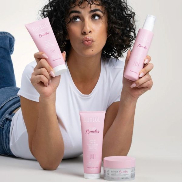Luxéol La Routine Boucles - Shampooing + Masque + Crème de Soin + Gelée + Trousse OFFERTE - Soin complet