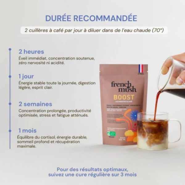 French Mush Chicory Boost 60 doses - Boisson bio aux champignons pour énergie stable et digestion