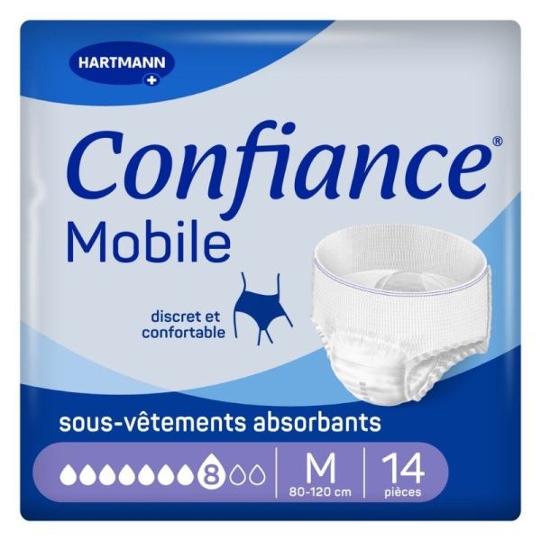 Confiance Mobile Protections Absorbantes 8 Gouttes - Taille M - 14 Pièces
