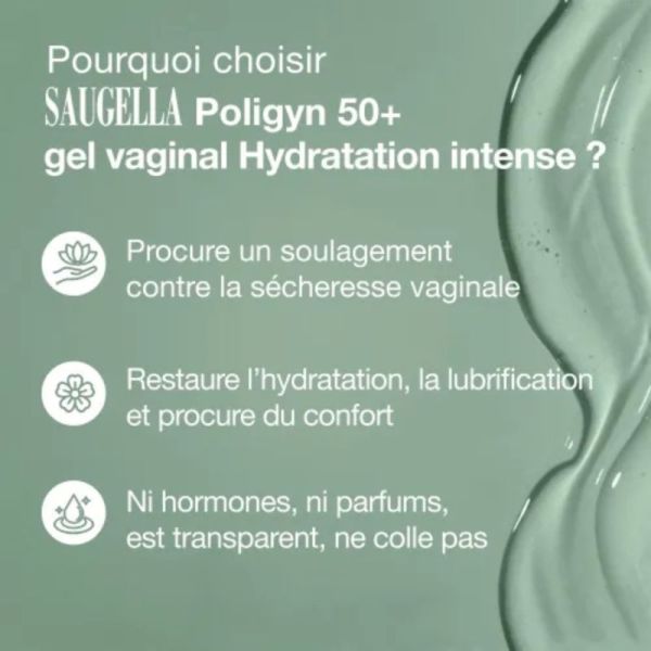 Saugella Poligyn 50+ - 7 unidoses - Soulagement durable de la sécheresse intime