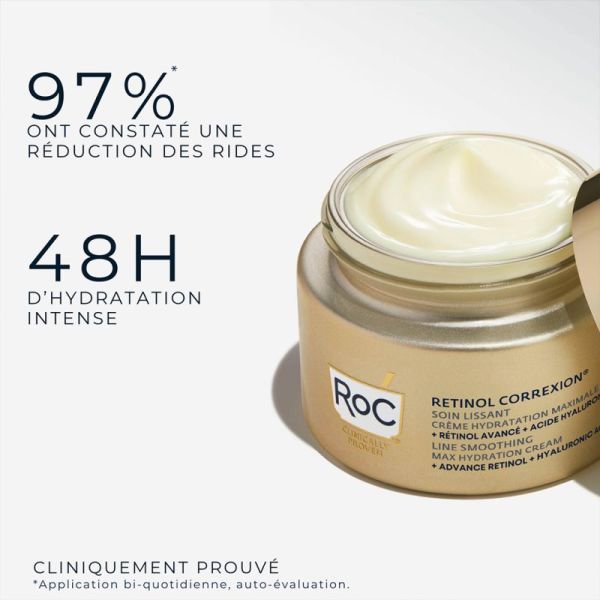 RoC Multi Correxion Soin Lissant Crème Hydratation Maximale 50ml – Rides et hydratation