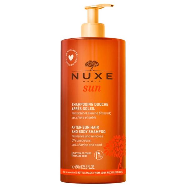 Nuxe Sun Shampoing Douche Après-Soleil Corps et Cheveux - 750 ml - Fraîcheur et douceur après exposition