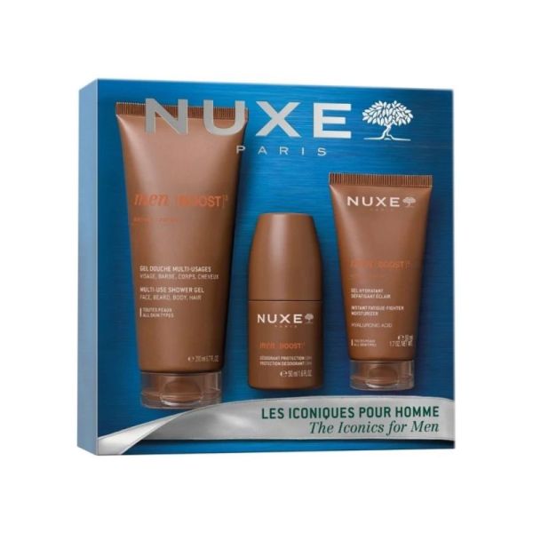 Nuxe Coffret Noël Men [BOOST]³ Les Iconiques Pour Hommes - Trio de soins énergisants et protecteurs pour homme