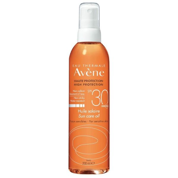 Avène Solaire Huile Solaire SPF 30 200 ml - Photo-protecteur, sublimant, résistant à l'eau