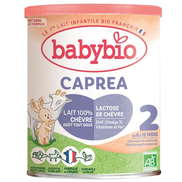 Babybio Caprea 2 (6 à 12 mois) - Lait de suite au lait de chèvre bio