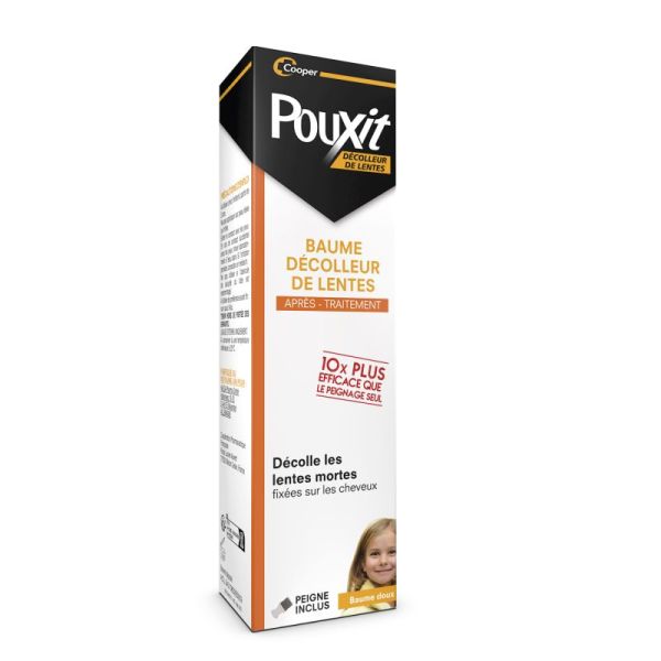Pouxit Baume Décolleur de Lentes - 100ml + Peigne - Aide au retrait des lentes mortes