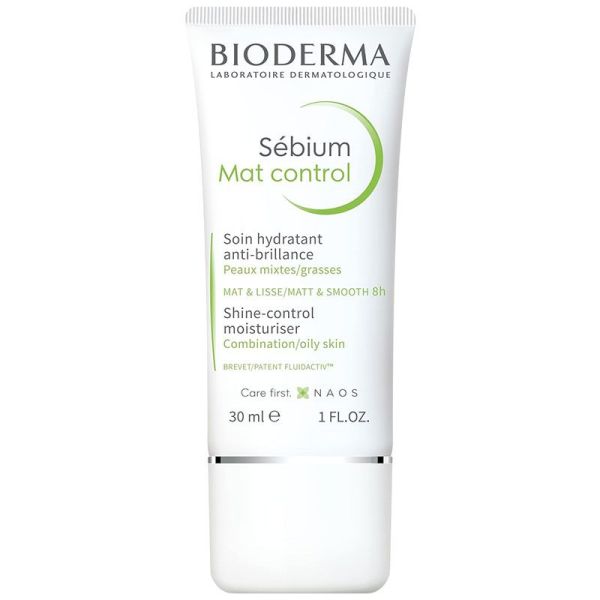 Bioderma Sébium Mat Control Soin Hydratant Anti-Brillance Peaux Mixtes à Grasses 30ml