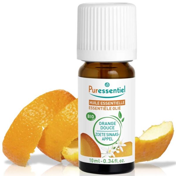 Puressentiel Huile Essentielle Orange Douce Bio 10 ml – Calme l'anxiété, favorise la relaxation et assainit l'atmosphère