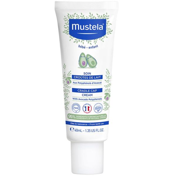 Mustela Soin Croûtes de Lait - 40 ml - Soin apaisant et rééquilibrant pour le cuir chevelu de bébé
