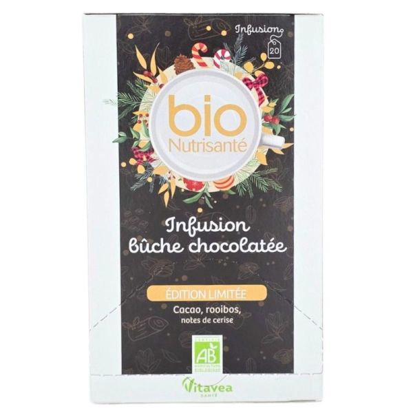 Nutrisanté Infusion Bûche Chocolatée 20 sachets - Pause gourmande aux notes chocolatées