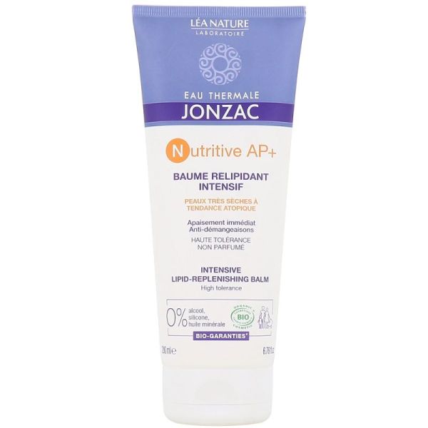 Eau Thermale Jonzac Nutritive AP+ Baume Relipidant Intensif Bio - 200 ml - Apaise, nourrit et restaure