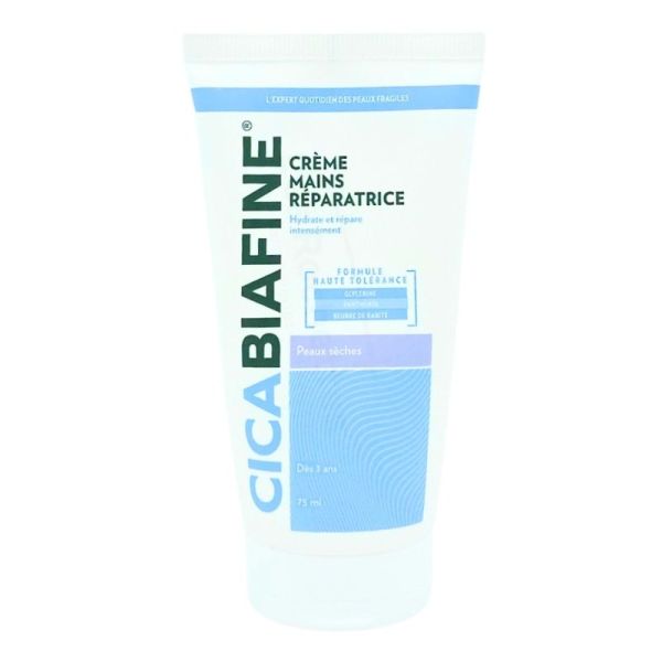 Biafine Cicabiafine Crème Mains Réparation Intense 75 ml - Mains sèches, gercées ou abîmées