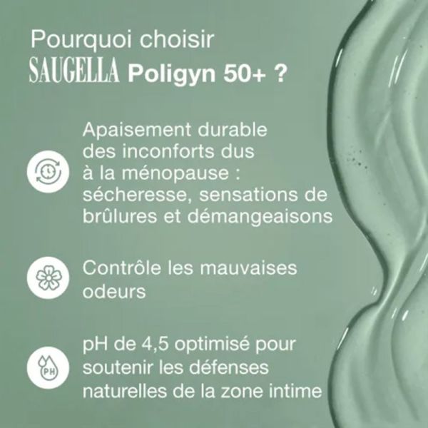 Saugella Poligyn 50+ Soin Lavant Intime Apaisant 250ml – Confort ménopause