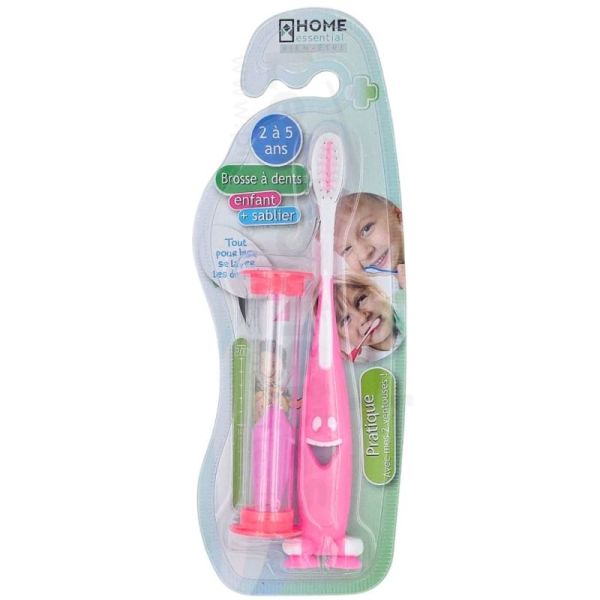 Home essentiel Brosse à dents enfant avec sablier - 2 à 5 ans - Coloris Aléatoire