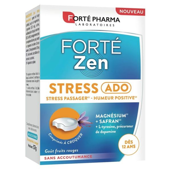 Forté Pharma FortéZen Stress Ado Stress Passager & Humeur Positive - 20 Comprimés à Croquer
