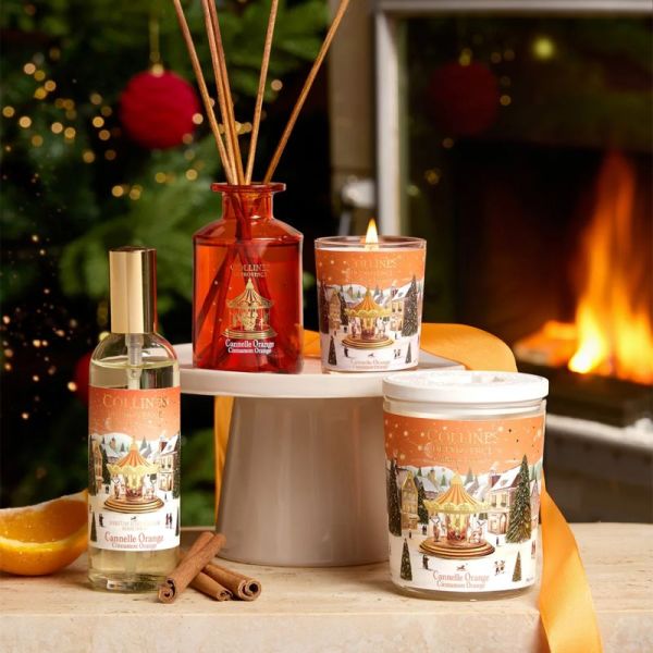 Collines de Provence Bougie Parfumée Cannelle Orange 180g – Ambiance chaleureuse