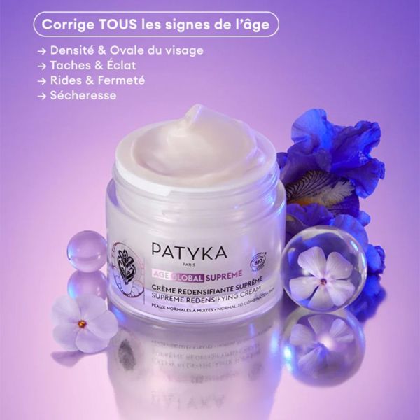 Patyka Age Global Supreme Crème Redensifiante Bio 50ml – Peaux Normales à Mixtes