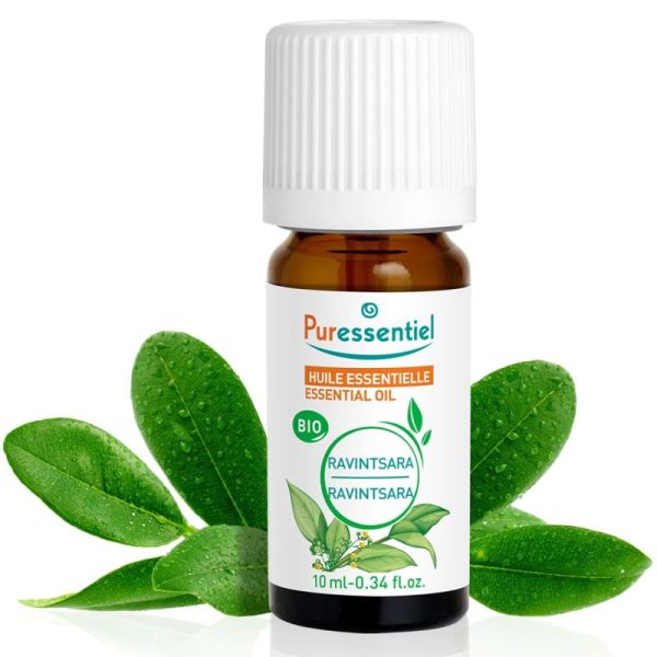 Puressentiel Huile Essentielle Ravintsara Bio 10 ml – Booster immunitaire, antiviral puissant et décongestionnant respiratoire