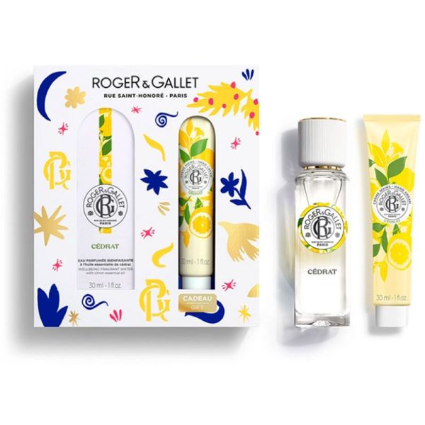 Roger & Gallet Coffret Cédrat - Eau Parfumée Bienfaisante 30 ml + Crème Mains 30ml OFFERTE