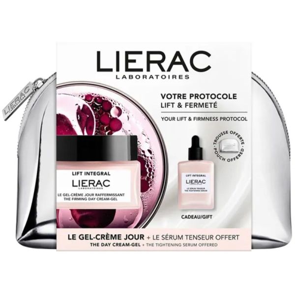 Lierac Lift Integral Coffret Gel-Crème Jour Raffermissante – Gel-Crème + Sérum + Trousse OFFERTE