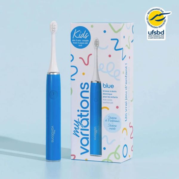 Myvariations Kids Brosse À Dents Électrique Enfant - De 3 à 12 ans - Couleur Bleu - 1 unité