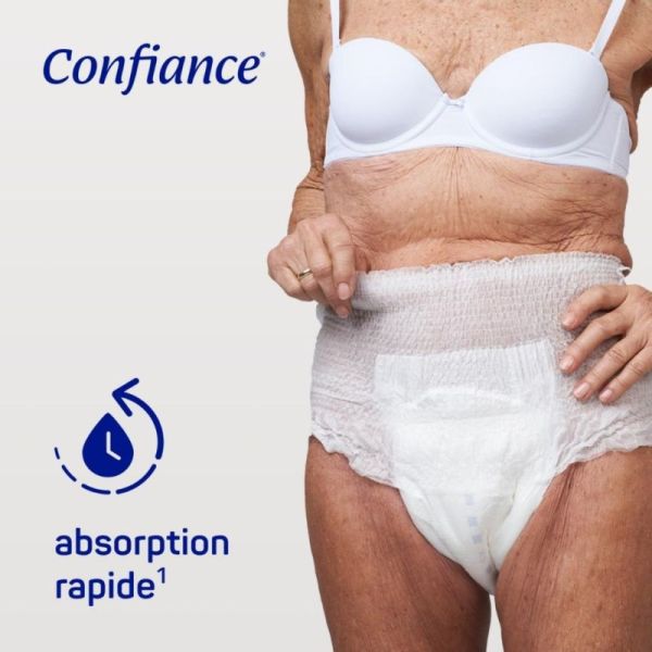 Confiance Mobile 7 Gouttes Taille S – 14 slips absorbants jour et nuit, discret et confortable, absorption rapide