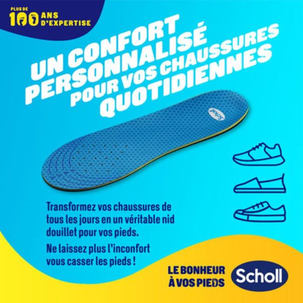 Scholl Semelles GelActiv Décontractées Taille 35,5-40,5 1 Paire – Confort pieds actifs