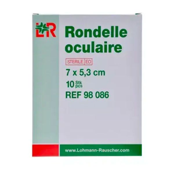 Lohmann & Rauscher Rondelle Oculaire Stérile - Soins Ophtalmologiques - 7cm x 5,3cm - 10 unités