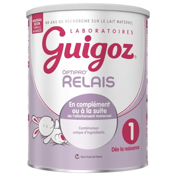 Guigoz Optipro Relais Lait 1er Âge Dès la Naissance 800g – Nutrition et relais