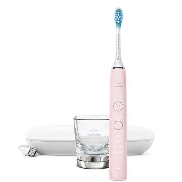 Philips Sonicare DiamondClean 9000 Rose Brosse à dents électrique connectée – blancheur et soin expert des gencives