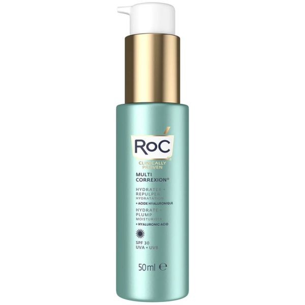 RoC Multi Correxion Hydrater + Repulper Hydratation SPF30 50 ml – Crème gel anti-âge et anti-pollution