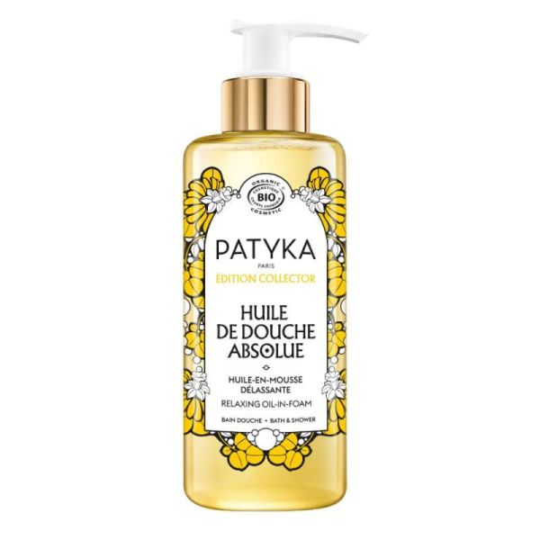 Patyka Absolue huile de douche bio Edition collector - corps - tous types de peaux, 200ml