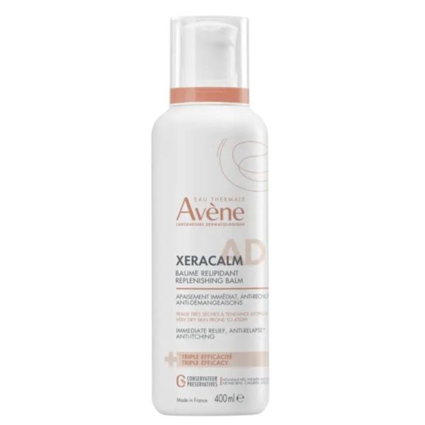 Avène XeraCalm AD Baume Relipidant 400ml – Soin anti-grattage pour peaux atopiques