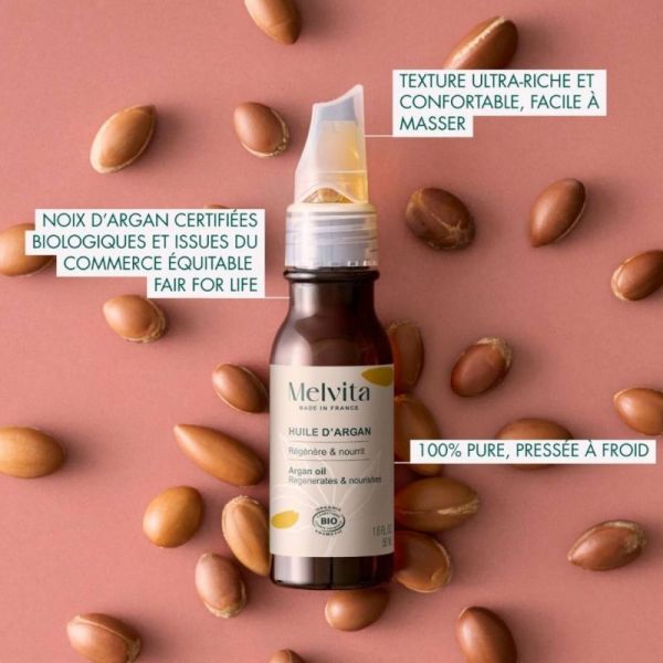 Melvita Huile de Beauté d'Argan Bio 50 ml
