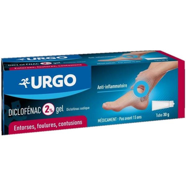 URGO Diclofénac 2% gel - 30g - Entorses, foulures, contusions