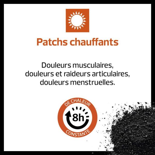 Actipoche Patch Chauffants - 4 patchs - Soulagement longue durée des douleurs musculaires et articulaires