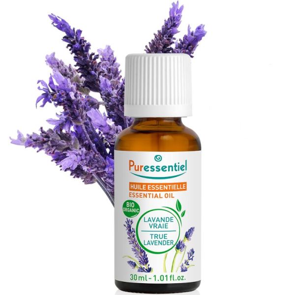 Puressentiel Huile Essentielle Lavande Vraie Bio 30 ml – Favorise la relaxation, calme le stress et améliore le sommeil