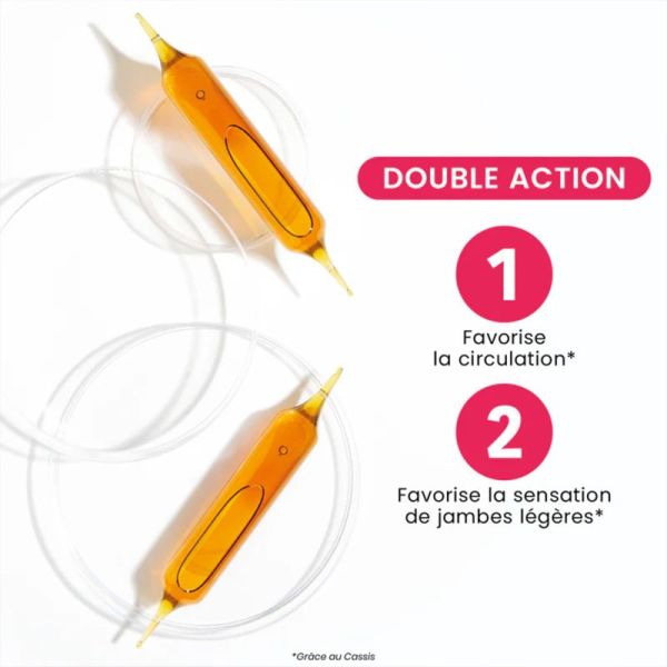 Santarome Bio Fluidiveine Jambes Légères - 20 Ampoules - Favorise la circulation et soulage les jambes lourde