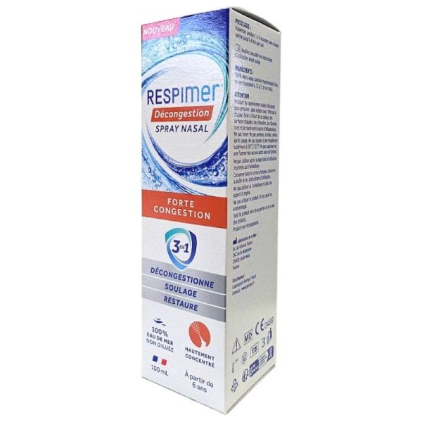 Respimer Spray nasal Décongestion - 100 ml - Adulte & Enfant